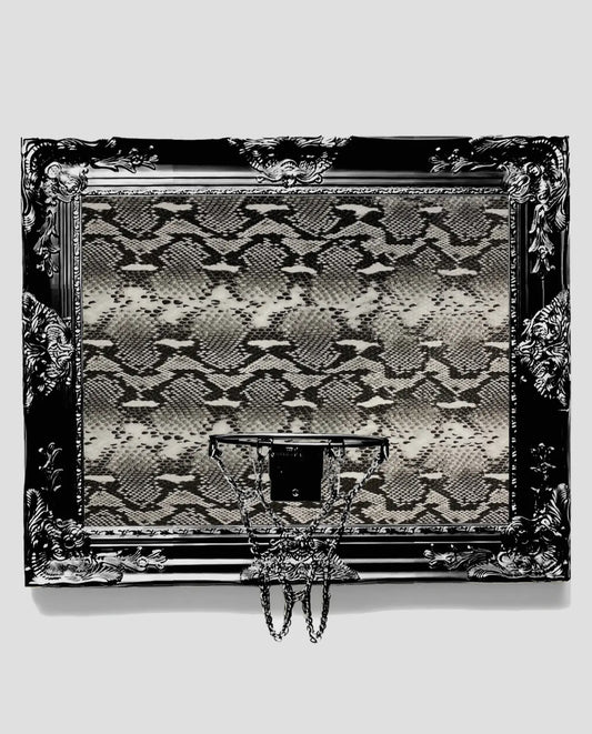 Black and White Snakeskin Basketball Hoop